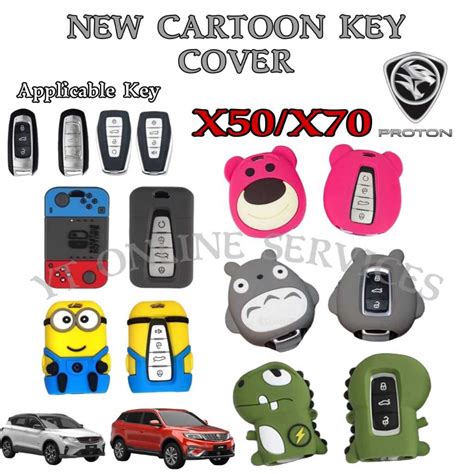 New Proton Car Alarm Remote Smart Keyless Cartoon Design Key Cover