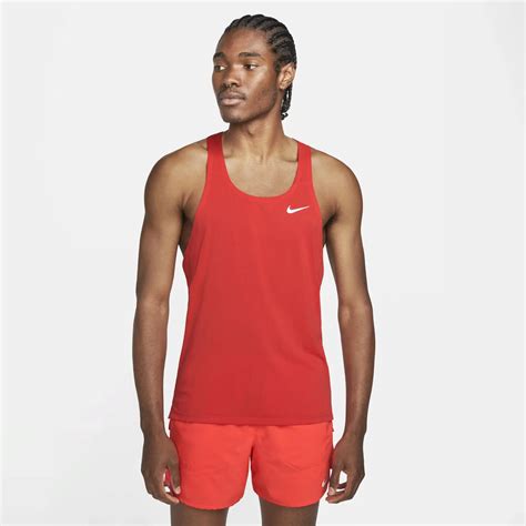 Nike Dri Fit Fast Mens Racing Vest Red Runnerspoint