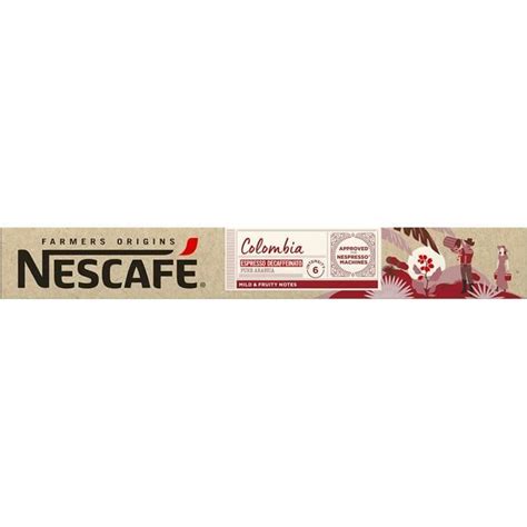 Nescaf Farmers Origins Colombia Espresso Decaf In X Capsules De