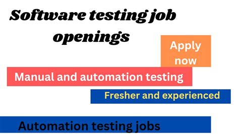 Software Testing Job Manual Automation Testing 20 Jun 2023 Apply