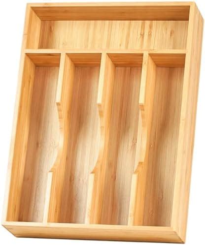 Amazon Kigley 8 Pieces Bamboo Drawer Organizer Kitchen Utensils