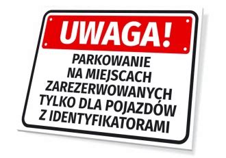 Tabliczka Miejsce Parkingowe Z Polem Na Nr Rejestracyjny Sklep Wally