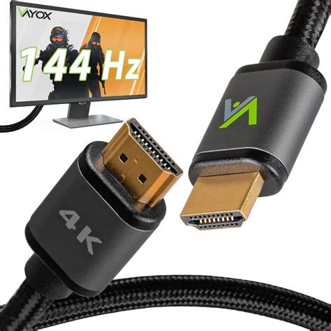 KABEL PRZEWÓD HDMI 2 0 HIGH SPEED 4K FHD 144Hz UHD 48 BIT 3D PRO VAYOX