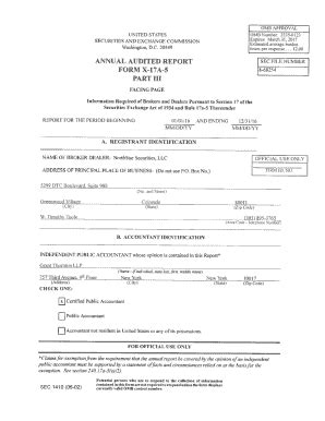 Fillable Online Annual Audited Report Form X 17a 5 Partiti SEC Gov