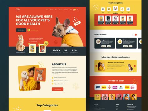 Website Design Pet Shop Landing Page Behance