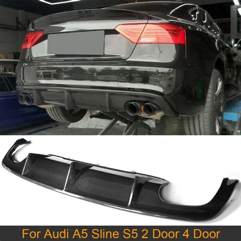 Carbon Fiber Hinten Sto Stange Diffusor Lip F R Audi A5 Sline S5