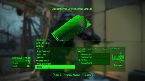 Sleek Armor Modification Fallout 4 Deltias Gaming