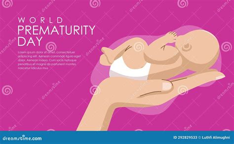 World Prematurity Day Banner Template Vector Stock Vector