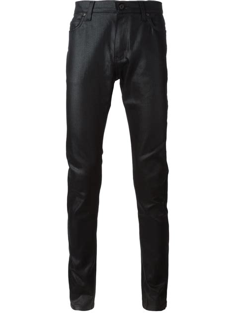 Naked Famous Waxed Finish Jeans In Black For Men Lyst