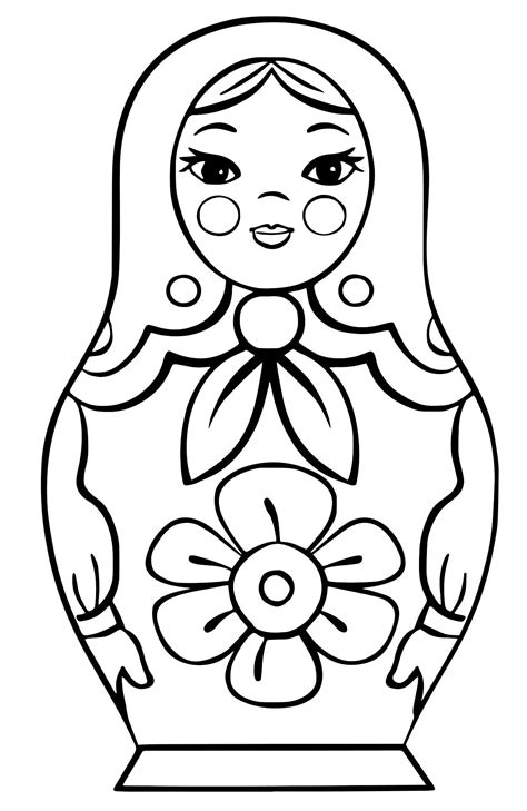 Семеновская Матрешка Раскраска Лучшая Фото Подборка