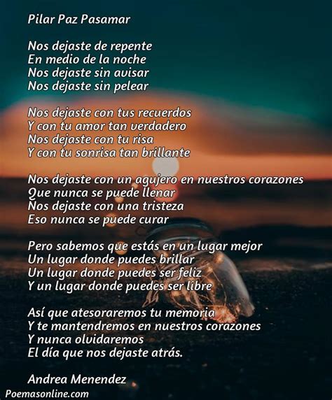 5 Mejores Poemas Sobre La Muerte Pilar Paz Pasamar Poemas Online