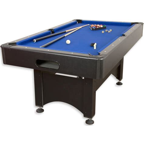 Table De Billard Noir Cm Avec Tapis Bleu