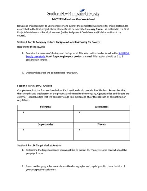 Mkt Milestone One Worksheet Mkt Milestone One Worksheet