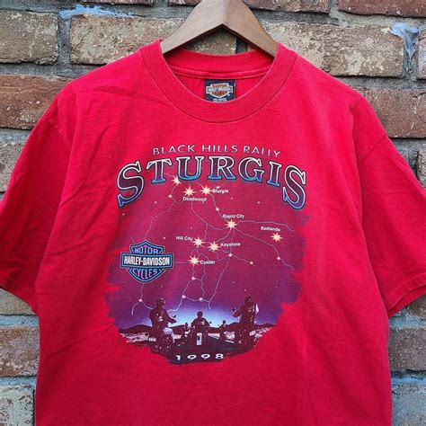 Vintage Hd Sturgis 1998 Black Hills T Shirt Sz L Depop