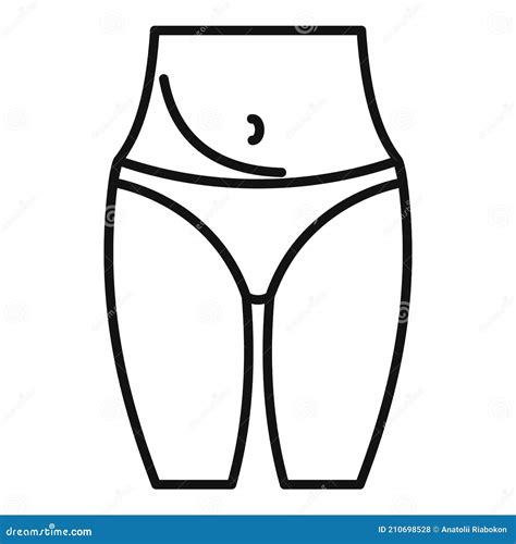 Contourstijl Van Het Snijpictogram Van Het Snijvlak Van Het Bikini