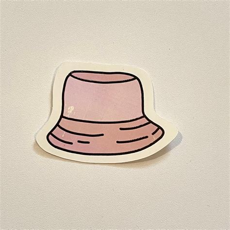 Bucket Hat Aesthetic Pastel Trendy 4 Pack Of Sticker Etsy