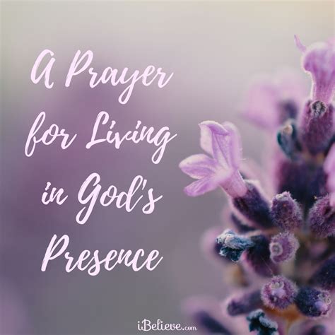 A Prayer for Living in God's Presence