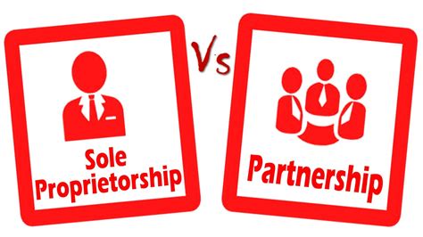 Differences Between Sole Proprietorship And Partnership Youtube