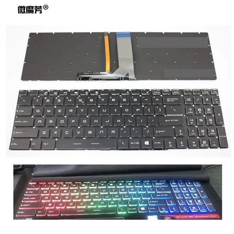 New English Crystal Rgb Backlit Colorful Keyboard For Msi Gt Gt