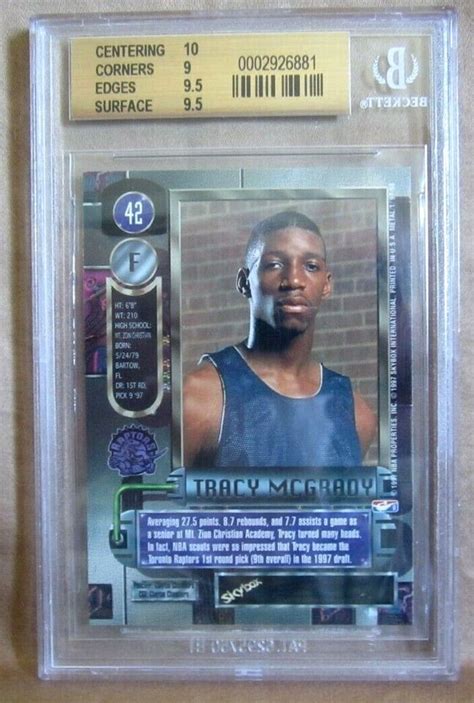 Tracy Mcgrady Rc Metal Universe Rookie Bgs Raptors G Rc