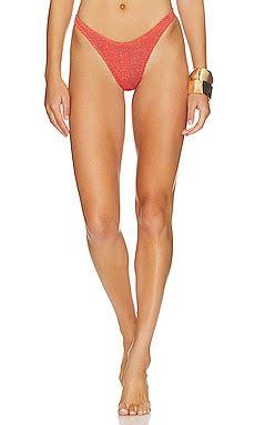 Bond Eye Sinner Bikini Bottom In Coral Lurex Revolve