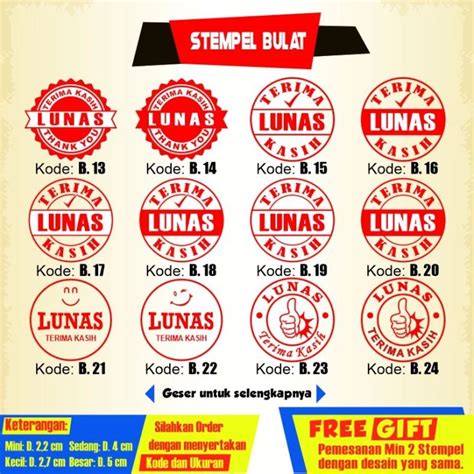 Stempel Lunas Otomatis Toko Stempel Otomatis Stempel Custom Lazada