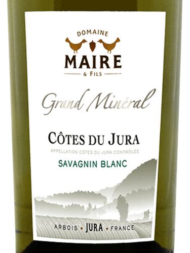 Domaine Maire Fils Grand Min Ral Savagnin Blanc C Tes Du Jura Vivino Us