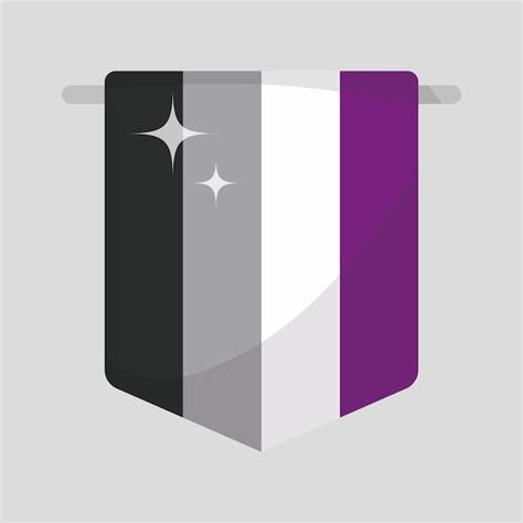 Premium Vector Asexual Flag Vector Illustration