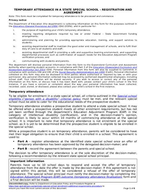 Minorteenage Affidavit And Proof Of School Attendance Doc Template