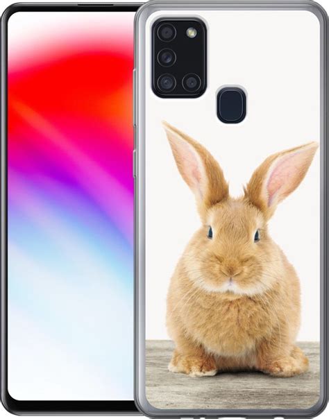 Samsung Galaxy A21s Hoesje Kinderen Konijntje Baby Konijn Kind