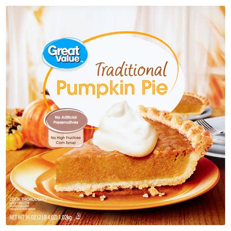 Great Value Traditional Pumpkin Pie, 36 oz (Frozen) - Walmart Business ...