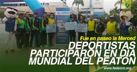 Deportistas Participaron En D A Mundial Del Peat N Fedeoro