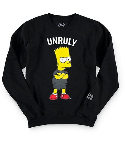 The Simpsons X Neff Unruly Crew Neck Sweatshirt Zumiez Sweatshirts