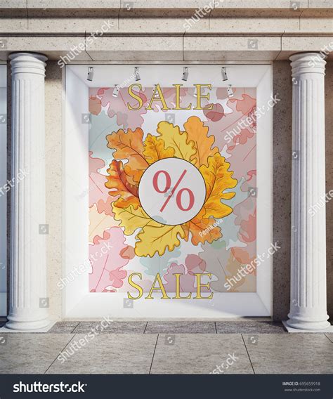 Storefront Window Display Glass Showcase Exterior Stock Illustration