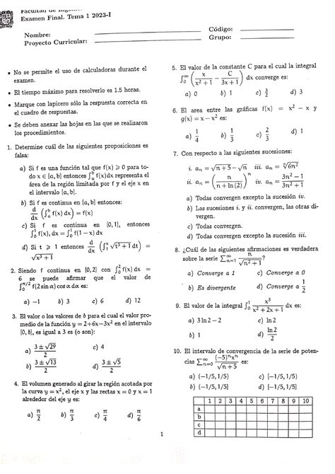 Parcial Final Calculo Integral Cálculo Integral Studocu