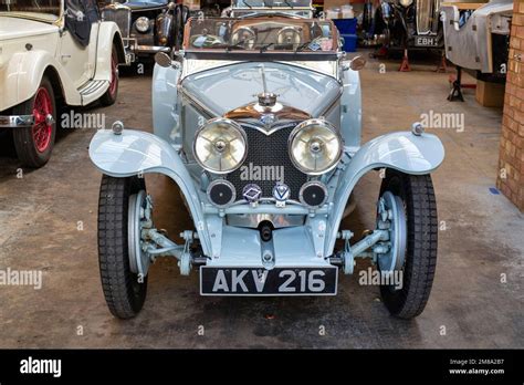 1935 Riley Classic Car In A Workshop At Bicester Heritage Centre Sunday