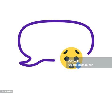 Ilustración De Reacción Del Emoticono En La Burbuja De Diálogo Y Más