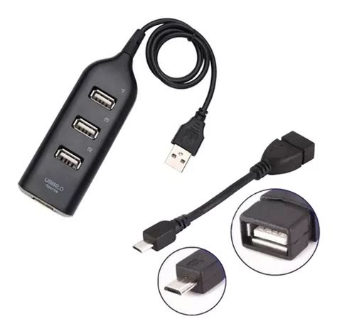 Conversor Usb Para Celular Otg Micro V Hub Portas Mobile