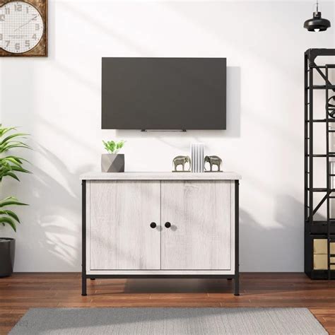 Vidaxl Szafka Tv Z Drzwiczkami Szary Dąb Sonoma 60X35X45 Cm 826298