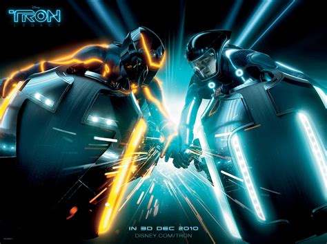 Sam Flynn Light Cycle Crash Tron Legacy Movie Desktop Wallpaper