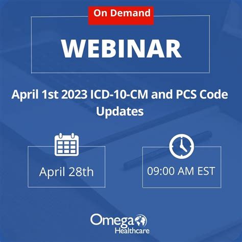 April On Demand Coding Webinar April 1st 2023 Icd 10 Cm And Pcs Code