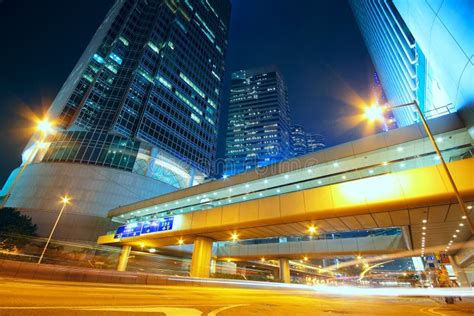 downtown city night stock image image  business blue