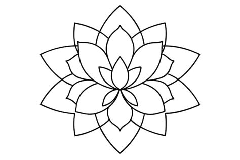 Premium Vector | Lotus flower mandala design for meditative colouring ...