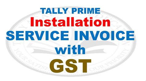 Installation Service Invoice In Tally Prime Tamil Service Invoice