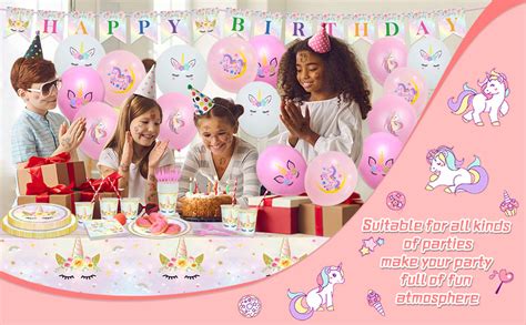 Amazon Poqirzan 128PCS Unicorn Birthday Party Supplies Unicorn