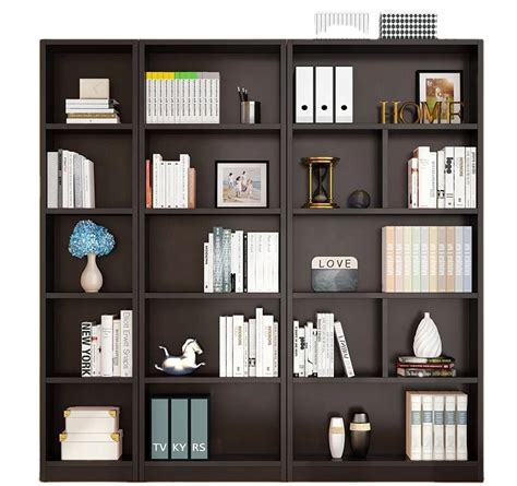 Custom Modern Book Shelf Design Wooden Display Simple Bookcase Wood Library Bookshelves ...