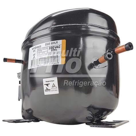 Motor Compressor 1 4 HP Embraco EGAS 80 HLR 220V R134 Multifrio