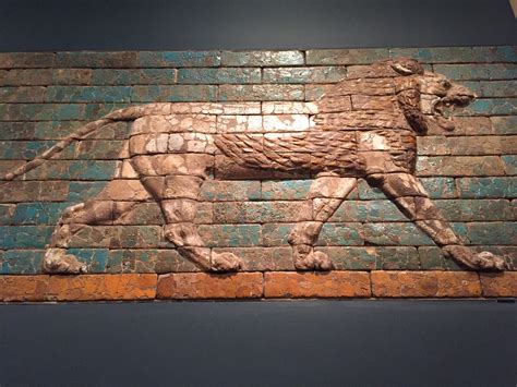 Panel With Striding Lion Ca Bce Babylon Reign Of