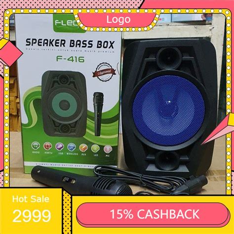 Jual SPEAKER BLUETOOTH 4 INCH FLECO F 416 F 417 PLUS MIC KARAOKE X BASS