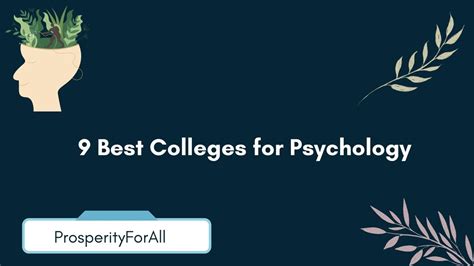 Best Colleges For Psychology In